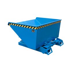 Bauer Automatischer Kippbehälter 0,9 m³ - max. 1000 kg - Stahl lackiert - für Stapler - RAL 5012 Lichtblau