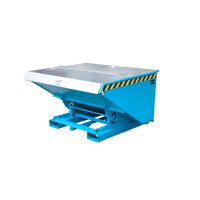Bauer Automatischer Kippbeh&auml;lter 0,9 m&sup3; - max. 1000 kg - Stahl lackiert - f&uuml;r Stapler - RAL 5012 Lichtblau
