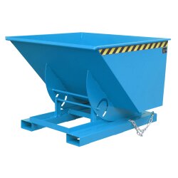 Bauer Kippbehälter 1,0 m³ - max. 1000 kg - Stahl lackiert - für Stapler - RAL 5012 Lichtblau