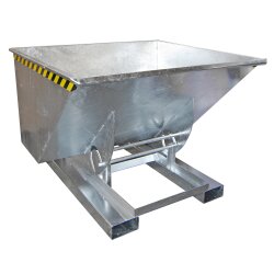 Bauer Kippbehälter 1,0 m³ - max. 1000 kg - Stahl - für Stapler - feuerverzinkt