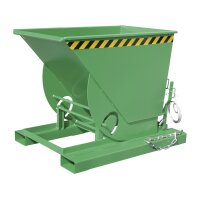 Bauer Kippbehälter 0,5 m³ - max. 1000 kg - Stahl lackiert - für Stapler - RAL 6011 Resedagrün