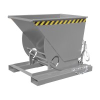 Bauer Kippbehälter 0,5 m³ - max. 1000 kg - Stahl lackiert - für Stapler - RAL 7005 Mausgrau