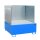 Bauer Auffangwanne - für 1000 Liter Container - 146 x 146 x 62 cm - mit Stützfüßen - lackiert - Lichtblau