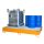 Bauer Auffangwanne - für 2 x 1000 L Container + 10 x 200 L Fässer - 269 x 165 x 37,5 cm - lackiert - Gelborange
