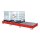 Bauer Auffangwanne - für 3 x 1000 L Container - 385 x 130 x 34 cm - mit Stahlfüßen - lackiert - Feuerrot