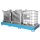 Bauer Auffangwanne - für 3 x 1000 L Container - 385 x 130 x 34 cm - mit Stahlfüßen - lackiert - Lichtblau