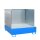 Bauer Auffangwanne - für 4 x 200 Liter Fässer - 146 x 146 x 35,5 cm - mit Stützfüßen - lackiert - Lichtblau