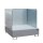 Bauer Auffangwanne - für 4 x 200 Liter Fässer - 146 x 146 x 35,5 cm - mit Stützfüßen - lackiert - Mausgrau