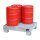 Bauer Auffangwanne für 4 x 60 Liter Fässer - 90 x 80 cm - mit Gitterrost - 100 mm Unterfahrhöhe - feuerverzinkt