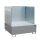 Bauer Auffangwanne - für 4 x 200 Liter Fässer - 146 x 146 x 52,5 cm - mit Stützfüßen - lackiert - Mausgrau