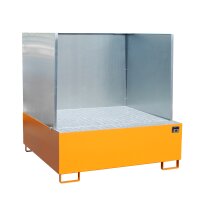 Bauer Auffangwanne - für 4 x 200 Liter Fässer - 146 x 146 x 52,5 cm - mit Stützfüßen - Feuerverzinkt