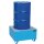 Bauer Auffangwanne mit PE-Einlage für 1 x 200 Liter Fass - 81,5 x 81,5 cm - mit Stützfüßen - mit Gitterrost - lackiert - RAL 5012 Lichtblau