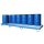 Bauer Auffangwanne - für 12 x 200 Liter Fässer - 385 x 130 cm - unterfahrbar - lackiert - Lichtblau