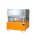 Bauer Auffangwanne mit Abfüllaufsatz für 1 x IBC Container - 146 x 146 x 109 cm - mit Stützfüßen - lackiert - Gelborange