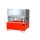 Bauer Auffangwanne mit Abfüllaufsatz für 1 x IBC Container - 146 x 146 x 109 cm - mit Stützfüßen - lackiert - Feuerrot