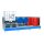 Bauer Auffangwanne mit 1 x Abfüllaufsatz - 2 x Gitterrost für 1 x IBC Container - 385 x 146 x 78 cm - Stahl lackiert - Lichtblau