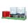 Bauer Auffangwanne mit 2 x Abfüllaufsatz - 1 x Gitterrost für 1 x IBC Container - 385 x 146 x 78 cm - Stahl lackiert - Resedagrün