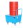 Bauer Fahrbare Auffangwanne für 1 x 200 Liter Fässer stehend - 87 x 80 cm - mit Gitterrost - Schiebegriff - Stahl lackiert - RAL 5012 Lichtblau