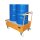 Bauer Fahrbare Auffangwanne für 2 x 200 Liter Fässer stehend - 120 x 80 cm - mit Gitterrost - Schiebegriff - Stahl lackiert - RAL 2000 Gelborange