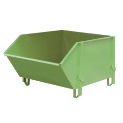 Bauer Baustoff Behälter 3-fach stapelbar 1,0 m³ - max. 1500 kg - Stahl lackiert - RAL 6011 Resedagrün