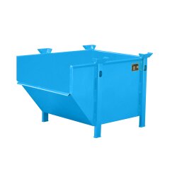 Bauer Stahlblech Material Behälter 3-fach stapelbar 0,5 m³ - max. 1000 kg - Stahl lackiert - RAL 5012 Lichtblau