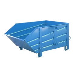Bauer Baustoff Behälter 3-fach stapelbar 1,0 m³ - max. 1500 kg - Stahl lackiert - RAL 5012 Lichtblau
