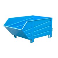 Bauer Baustoff Beh&auml;lter 3-fach stapelbar 1,0 m&sup3; - max. 1500 kg - Stahl lackiert - RAL 5012 Lichtblau