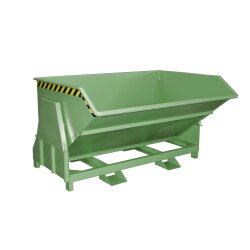 Bauer Kippbehälter Abrollmechanismus 1,5 m³ - max. 2000 kg - Stahl lackiert - RAL 6011 Resedagrün