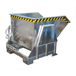 Bauer Kippbehälter Abrollmechanismus 0,8 m³ - max. 1500 kg - Stahl - feuerverzinkt