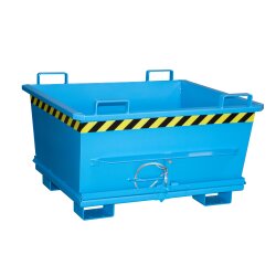 Bauer Klappbodenbehälter stapelbar 0,5 m³ - max. 1000 kg - Stahl lackiert - RAL 5012 Lichtblau