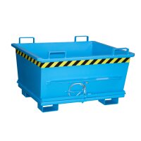 Bauer Klappbodenbehälter stapelbar 0,5 m³ - max. 1000 kg - Stahl lackiert - RAL 5012 Lichtblau