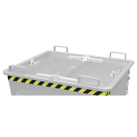 Bauer Klappbodenbehälter stapelbar 0,7 m³ - max. 1500 kg - Stahl lackiert - RAL 7005 Mausgrau