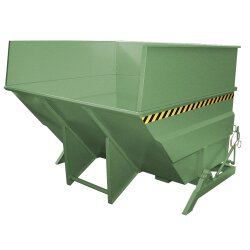 Bauer Großraumbehälter mit seitlichem Drehlager 5,0 m³ - max. 2500 kg - Stahl lackiert - RAL 6011 Resedagrün