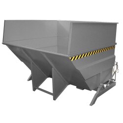 Bauer Großraumbehälter mit seitlichem Drehlager 5,0 m³ - max. 2500 kg - Stahl lackiert - RAL 7005 Mausgrau