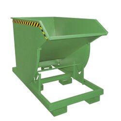 Bauer Kippbehälter 1,0 m³ - max. 3000 kg - Stahl lackiert - für Stapler - RAL 6011 Resedagrün
