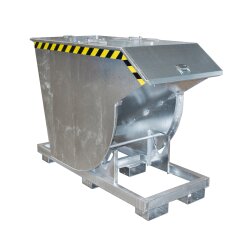 Bauer Kippbehälter 0,75 m³ - max. 3000 kg - Stahl - für Stapler - feuerverzinkt
