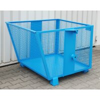 Bauer Gitterbehälter - Auskippen mit Traverse 0,9 m³ - max. 500 kg - Stahl lackiert - RAL 5012 Lichtblau