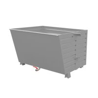 Bauer Späne Stapelkipper Ablasshahn Siebblech 1,5 m³ - max. 2000 kg - Stahl lackiert - RAL 7005 Mausgrau