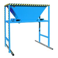 Bauer Mobiler Befülltrichter für Befüllung von Big-Bags / Behältern mit Schüttgütern Stahl lackiert - RAL 5012 Lichtblau