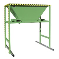 Bauer Mobiler Befülltrichter für Befüllung von Big-Bags / Behältern mit Schüttgütern Stahl lackiert - RAL 6011 Resedagrün