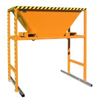 Bauer Mobiler Befülltrichter für Befüllung von Big-Bags / Behältern mit Schüttgütern Stahl lackiert - RAL 7005 Mausgrau