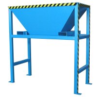 Bauer Stand Befülltrichter für Befüllung von Big-Bags / Behältern mit Schüttgütern Stahl lackiert - RAL 5012 Lichtblau