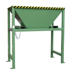 Bauer Stand Befülltrichter für Befüllung von Big-Bags / Behältern mit Schüttgütern Stahl lackiert - RAL 6011 Resedagrün