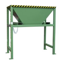 Bauer Stand Befülltrichter für Befüllung von Big-Bags / Behältern mit Schüttgütern Stahl lackiert - RAL 6011 Resedagrün