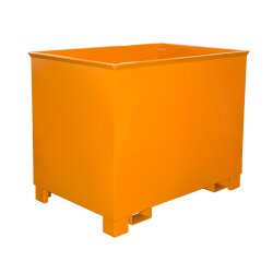 Bauer Kasten für Schüttgüter 0,8 m³ - max. 1000 kg - Stahl lackiert - RAL 2000 Gelborange