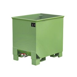 Bauer Behälter für Routenzüge 0,3 m³ - max. 500 kg - Stahl lackiert - RAL 6011 Resedagrün