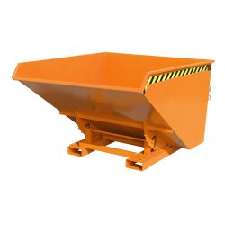 Bauer Kippbehälter 1,7 m³ - max. 1500 kg - Stahl lackiert - für Stapler - RAL 2000 Gelborange