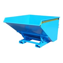 Bauer Kippbehälter 1,7 m³ - max. 1500 kg - Stahl lackiert - für Stapler - RAL 5012 Lichtblau