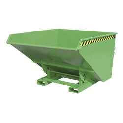 Bauer Kippbehälter 1,7 m³ - max. 1500 kg - Stahl lackiert - für Stapler - RAL 6011 Resedagrün
