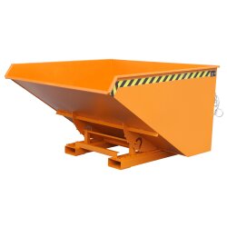 Bauer Kippbehälter 2,1 m³ - max. 1500 kg - Stahl lackiert - für Stapler - RAL 2000 Gelborange